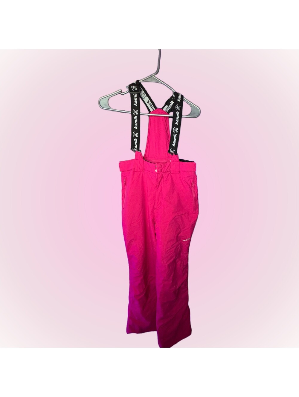 Kamik Girls Size 14 Hot Pink Insulated Snow Bib Pants | Ski, Snowboard, Winter